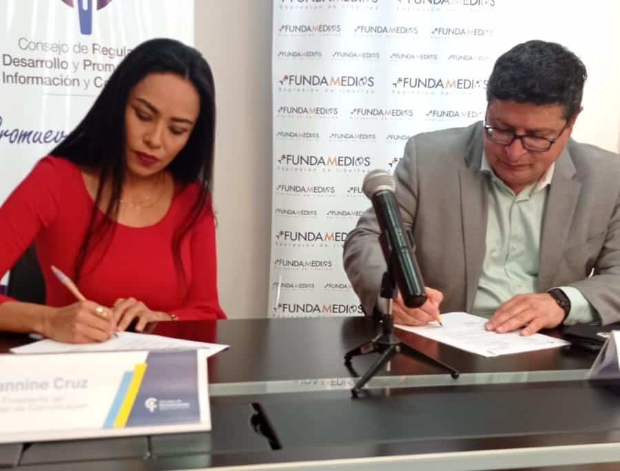 Fundamedios firmó un convenio con el Consejo de Comunicación para fortalecer la libertad de expresión y prensa en Ecuador 