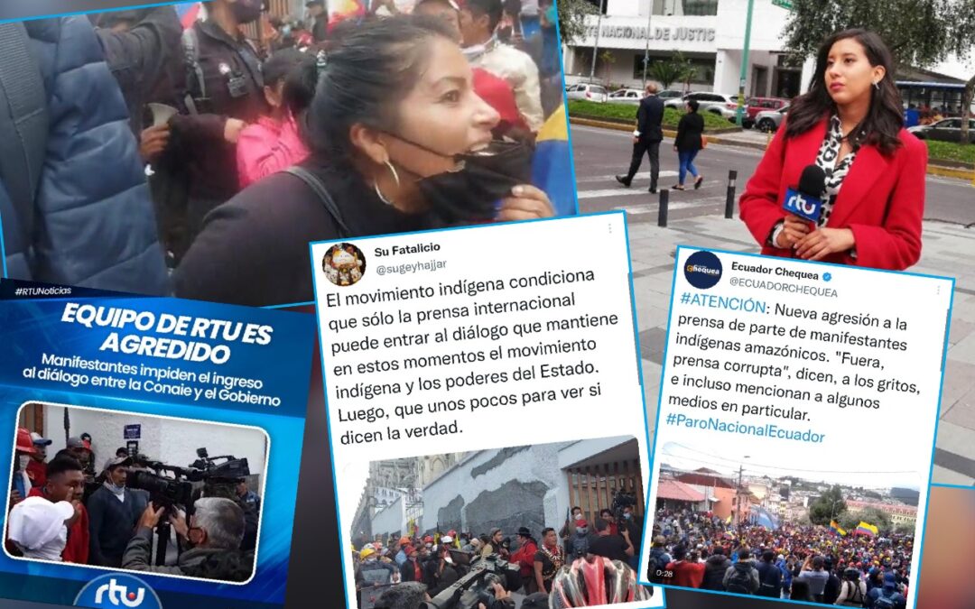 En medio del diálogo se dieron agresiones contra la prensa en Ecuador