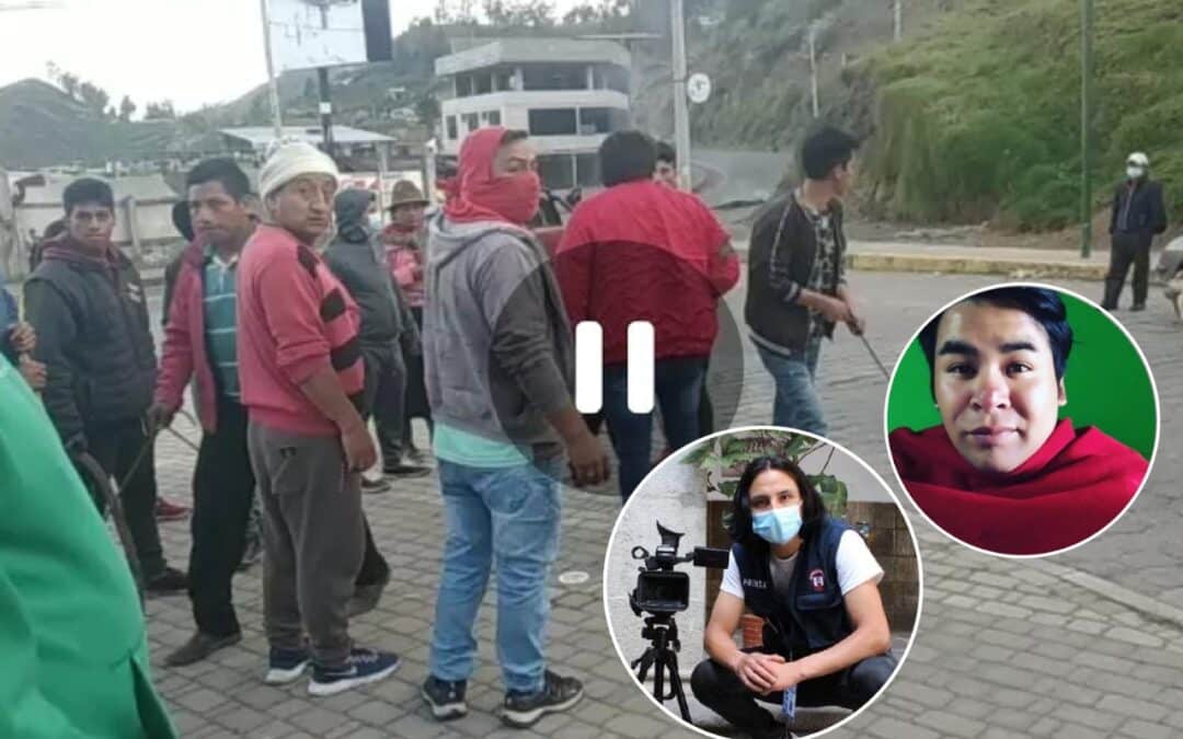 Otros dos periodistas ecuatorianos fueron agredidos por manifestantes durante el paro nacional